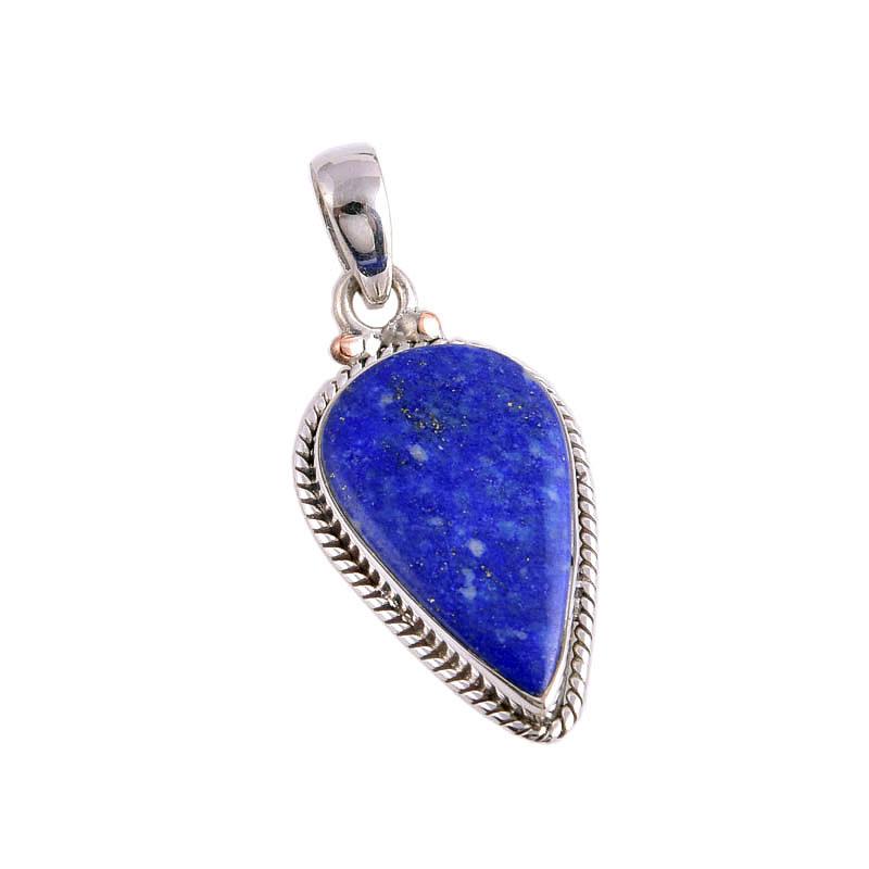 Natural Lapis Lazuli Gemstone Handmade 925 Solid Silver Gift Pendant 1.50" I6Y65