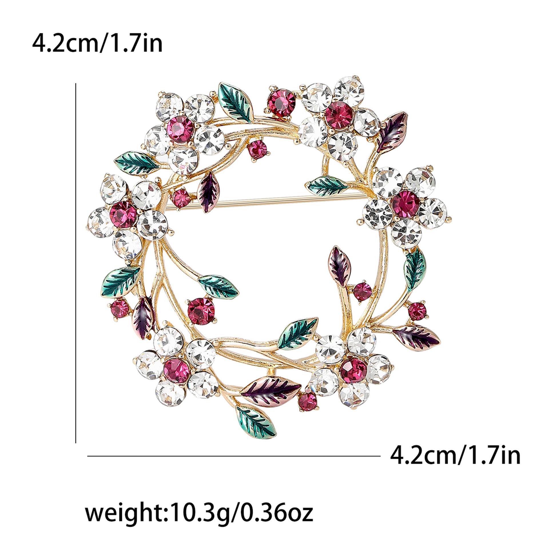 

Японский и корейский темперамент элегантный сплав горный хрусталь венок брошь изысканный и универсальный женский костюм кардиган корсаж ювелирные изделия булавка