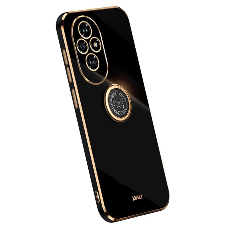 XINLI Pro Honor 200 5G Pouzdro Držák prstenu Stojánek Elektroplating Měkký TPU Kryt