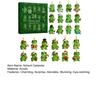 Frog Advent Calendar 2025 24 Days Woodland Theme Christmas Countdown with 2D Flat Frogs Ornaments Novelty Frog Christmas Tree Decoration