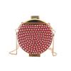 Mini Petite Luxury Diamond Inlaid Round Shaped Crystal Clutch Bag Women's Crossbody Bag Wedding Dinner Party Shoulder Bag