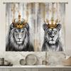 3D Tier König der Löwen Vorhänge, Kinderliebling Tiger Vorhänge, Schlafzimmerdeko, 2 Paneele, Heimdeko