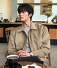 They Crop Suede Collar Jacket_Beige