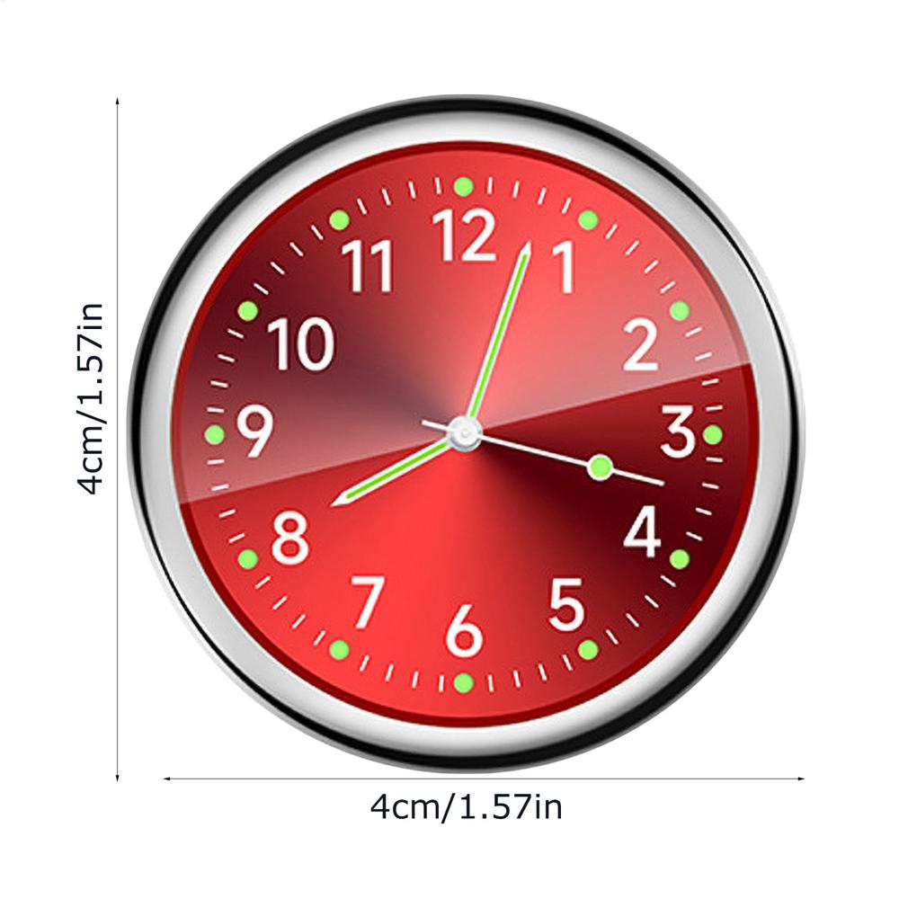 1PC Mini Quartz Clock for Car Glow-in-the-Dark Small Analog Dashboard Watch Stick-On Design Glowing Car Dashboard Clock