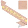 Vuzvuv It's My Birthday Birthday Sash, Glitter Birthday Sash with Foil Letters Birthday Party Decor for Women, Girls