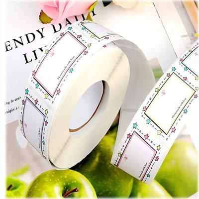 250Pcs/Roll Color Border Kitchen Name Label Sticker Blank Date Stickers Seasoning Jar Label School