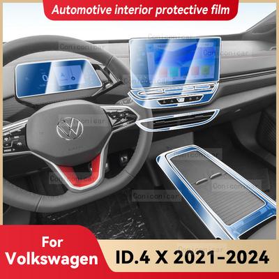 Para Volkswagen ID.4 X 2021-2024 Interior de Coche Consola Central Pantalla Película Protectora Anti-arañazos Película de Reparación Pegatina Accesorios