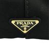 PRADA Canapa Handbag black Women 2-way triangle logo used
