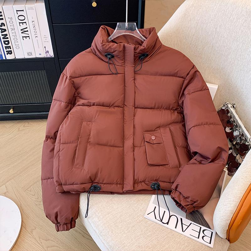 Women Off White Parka Jacket Fashion Warm Cotton Jacket Outerwear Harajuku 90s Korean Vintage Padded Jacket Winter 2000s Clothes