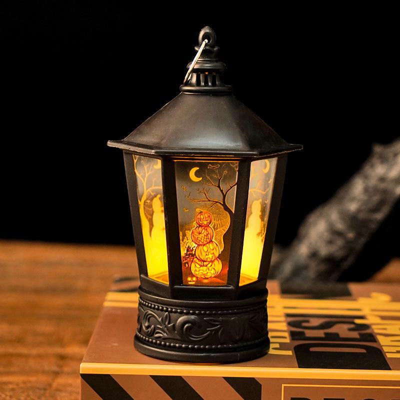 Halloween Portable LED Pumpkin Lantern Candle Lamp for Party Decoration