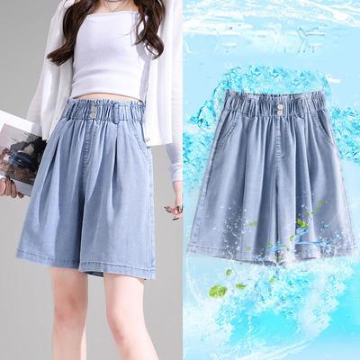 Bequeme Jeans-Shorts in Übergröße für den Sommer mit leichtem Design für Damen