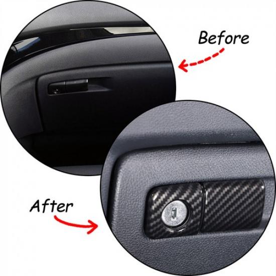 Carbon Fiber ABS Co-pilot Glove Box Handle Switch Trim For Honda Pilot 2015-2022
