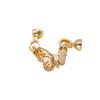 18k Gold-Plated Pearl Necklace Clasp with Zircon Butterfly Figure-Eight Design for DIY Jewelry