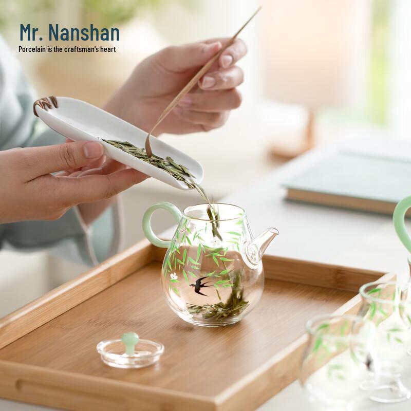 Nanshan Mr. 'Swallows Return Spring' Glass Tea Set