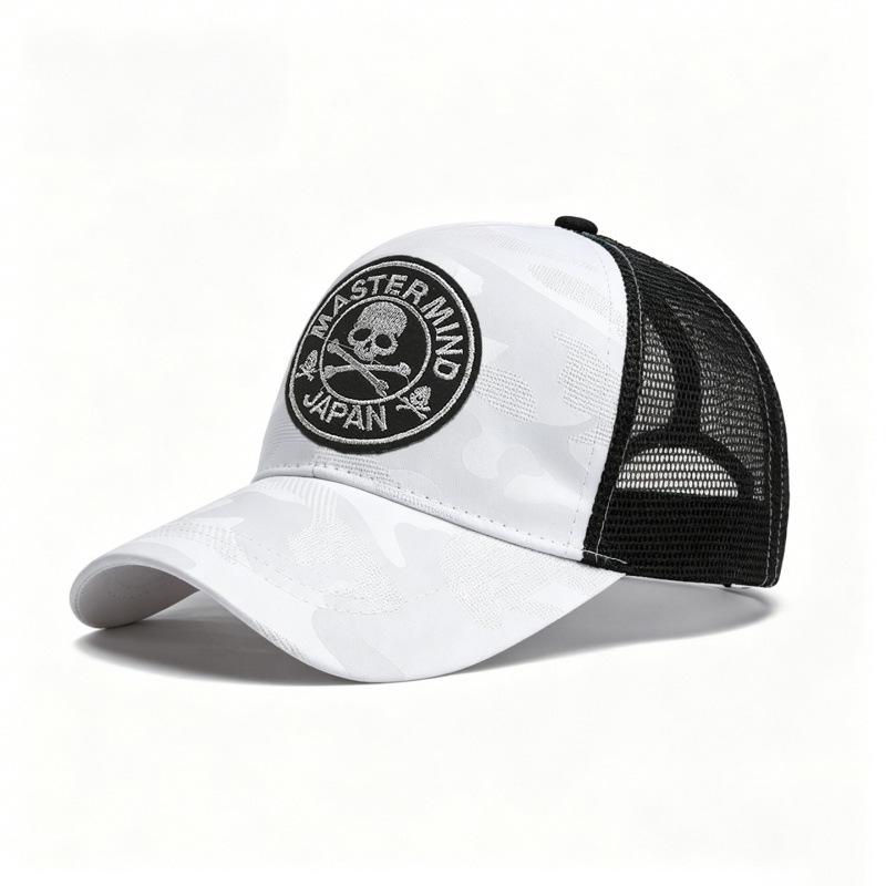 Embroidered cap Men's high-top mesh baseball cap Women's enlarged deepened hat Summer breathable driver's hat
