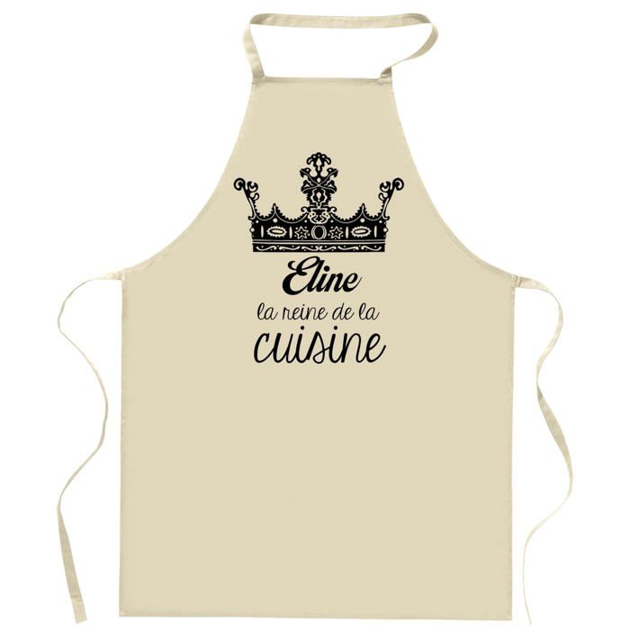 Tablier de cuisine - Eline - Reine de la Cuisine - Coton résistant - Imprimé en France