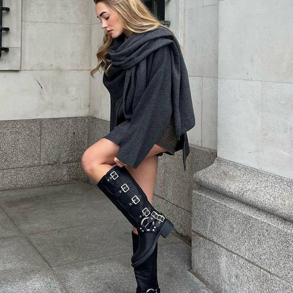 Long Sleeve Elegant Coat Women Irregular Scarf Knit Coat Top Fashion Scarf Demi-season Cape Gifts
