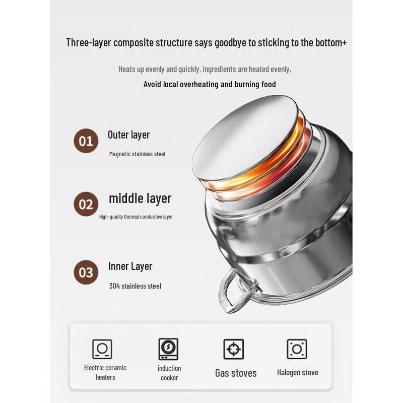 Velosan 304 Stainless Steel 30cm Steamer Pot