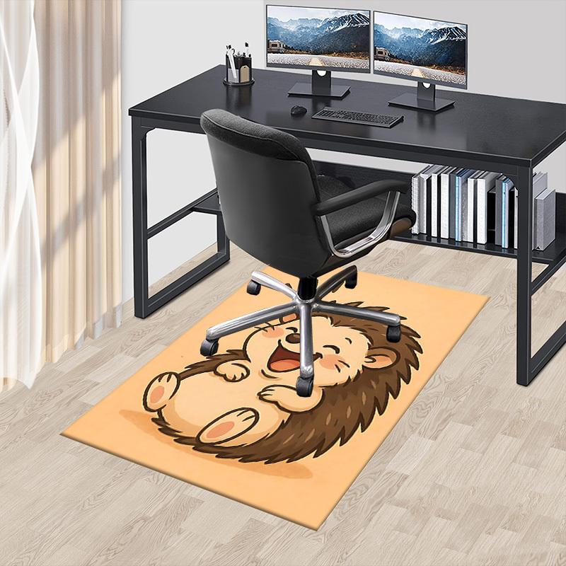 1PC Hedgehog Cartoon Anti-slip carpet, suitable for Office, bedroomand playrooms. It can also be used as a sofa footrest cover-W50