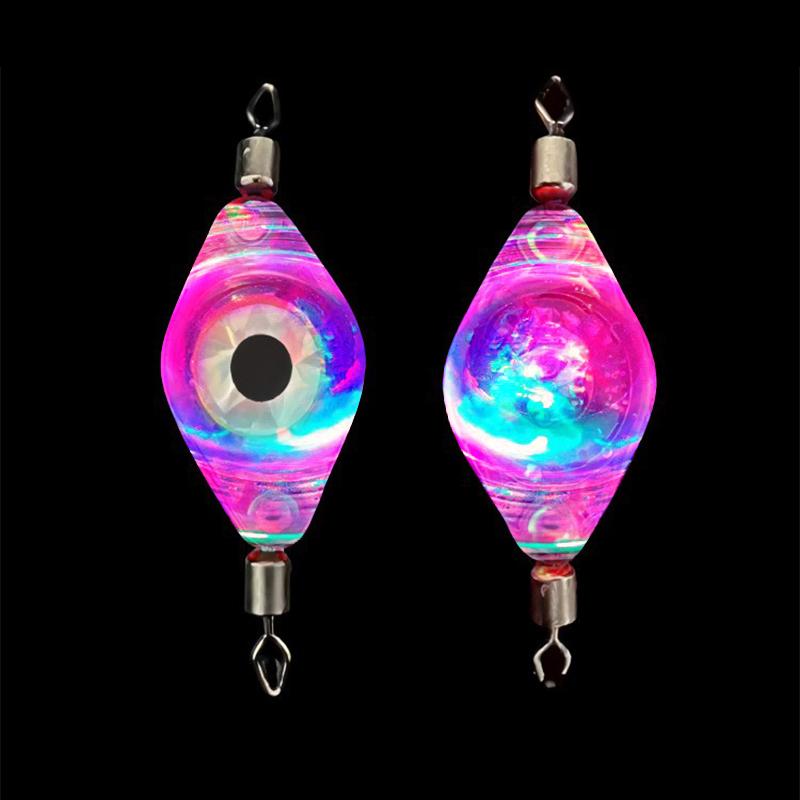Led Fishing Bait Light Eye Shape Fishing Lure Light Waterproof Sensing Deep Drop For Seawater Freshwater Underwater High Bright