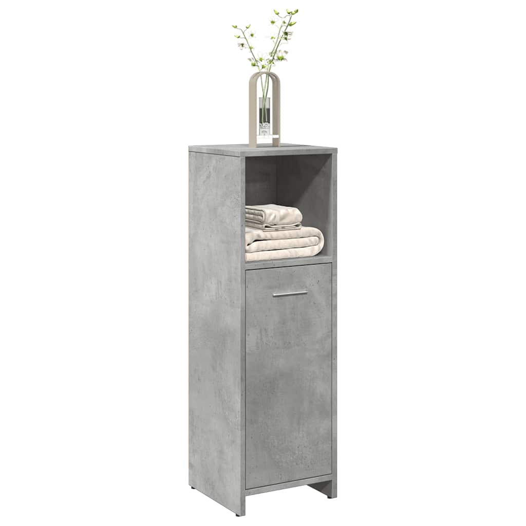vidaXL Badezimmerschrank Betongrau 30x30x95 cm Holzwerkstoff graue