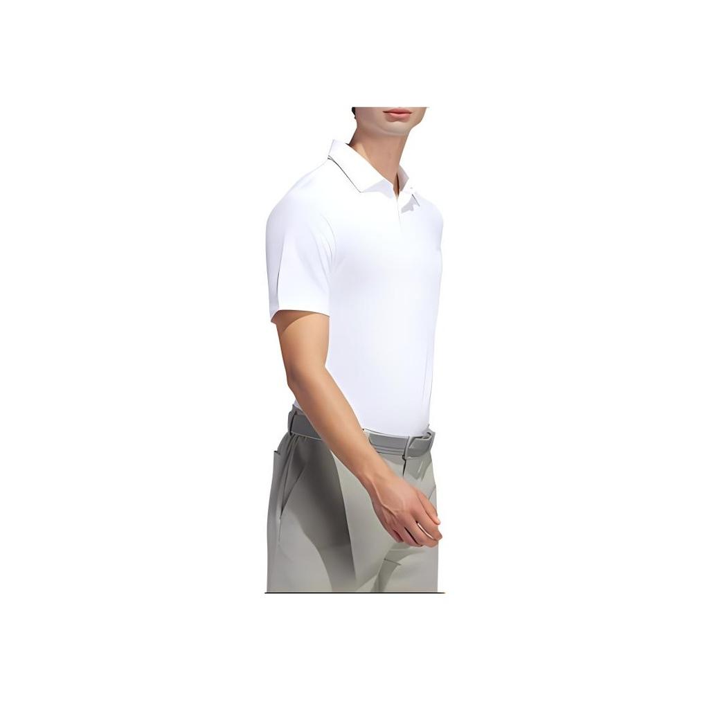 Adidas Ultimate365 Solid Color Small Logo Pullover Comfortable Fitted Short Sleeve Polo Shirt Men Polo Shirts White IM8408
