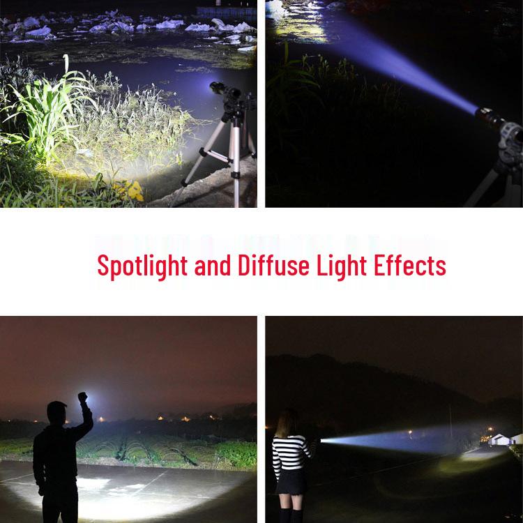 Rechargeable Super Bright Waterproof Flashlight for Outdoor, Household, and Emergency Use