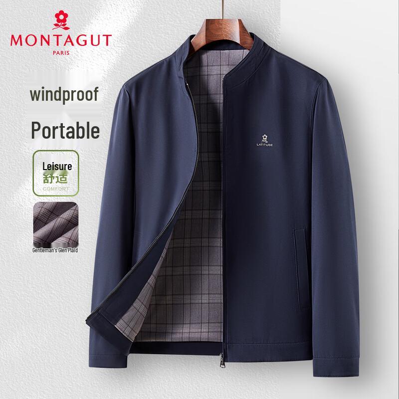 

MONTAGUT Men s Windproof Casual Stand Collar Jacket L