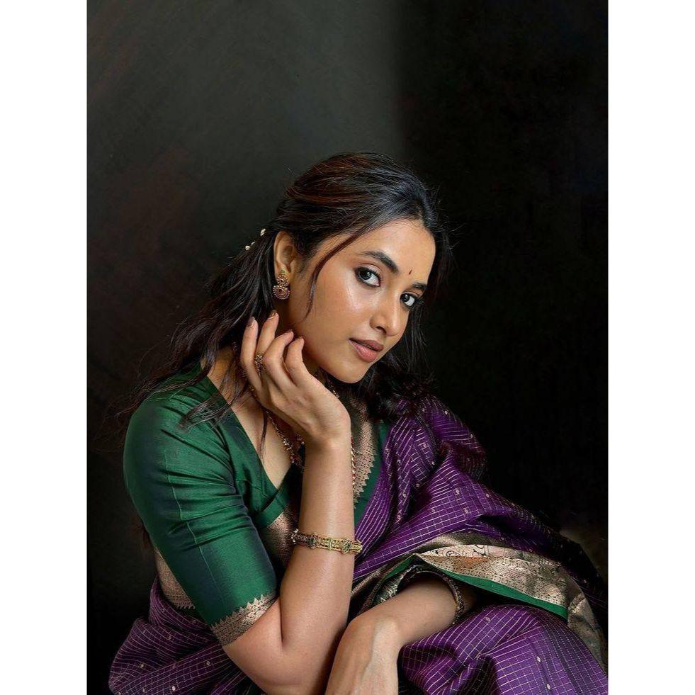 New Launch Soft Lichi Silk Jacquard Saree