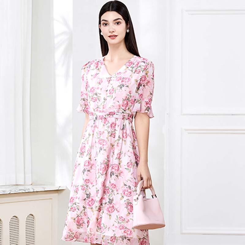 JESSIE V-Neck Floral Elegant Dress DP5SCL135