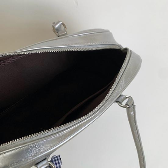 Women Single Shoulder Bag Faux Leather Waterproof Large Capacity Solid Color Casual Zipper Ladies Girls