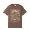 Retro Fox Yin Yang Print Shirt Witchy Forestcore Shirt Mystical Animal Graphic Dark Academia Unisex Y2K Casual Top Streetwear