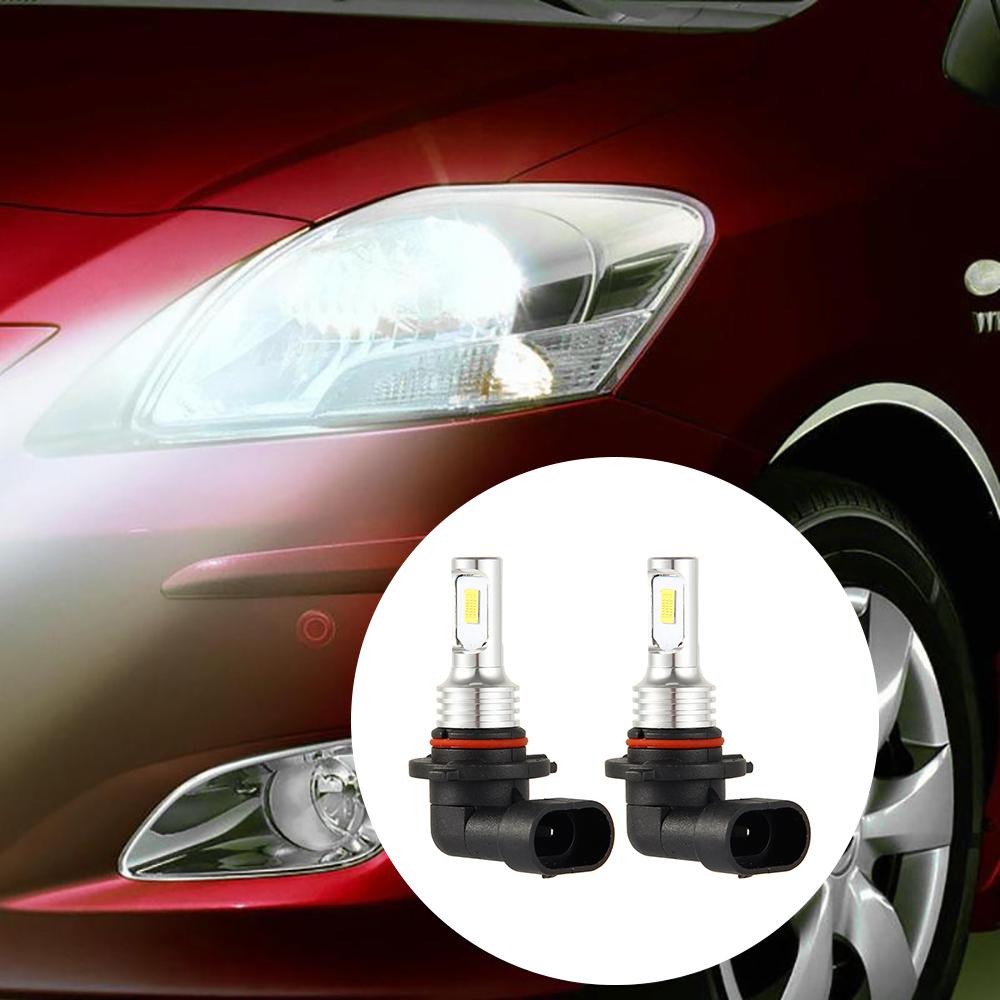 2 Stück Auto HB3 LED-Birnen 9005 Scheinwerfer-Kit Nebelscheinwerfer Lampe Licht 6000K Xenon-Weiß Automobil-Nebelscheinwerfer Turbo Mini-Lampe Scheinwerfer