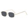 European and American metal small square sunglasses sunglasses men's and women's fashion trend flat sunglasses square metal