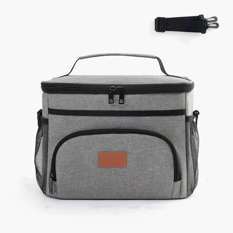 New Tote Cooler Lunch Bags Portable Outdoor Picnic Office School Insulation Bag with Shoulder Strap
