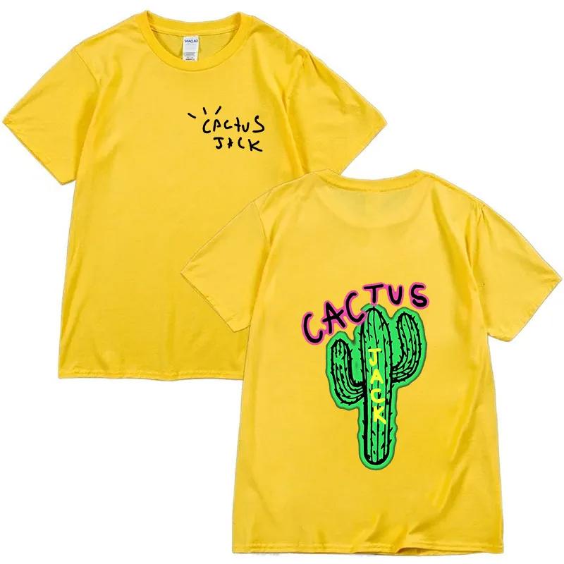 New Luxury Cactus Jack Hip Hop Tshirts Travis 2024 Men's Hip Hop Cotton T-Shirt Streetwear Tee Top