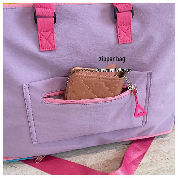 Women's High-End Color Block Fitness and Travel Bag - Large Capacity, Handheld, Perfect for Commutes and Business Trips