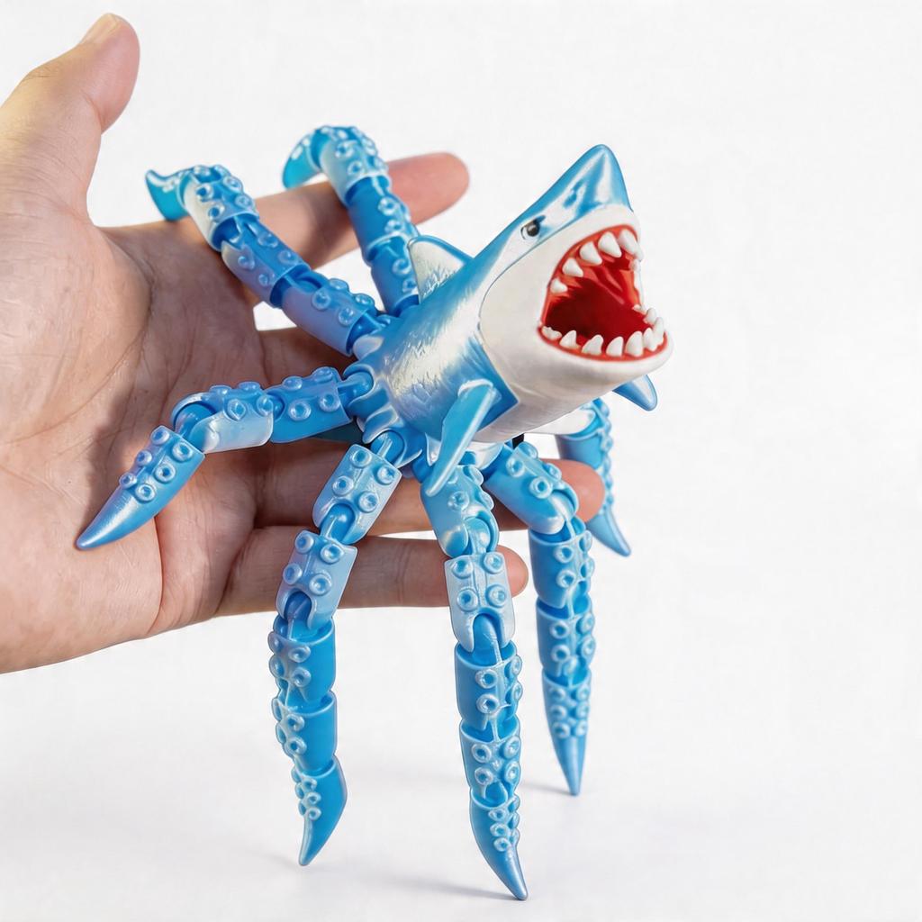 New 3d Printed Subnautic-a Flexible Articulated Fidget Model Leviathan Sea Eater Monster Bloop Sea Monster Figure EL Gran Maja