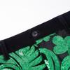 PYJTRL Mens Fashion Shiny Sequin Floral Pattern Pants Expandable Waist Trousers