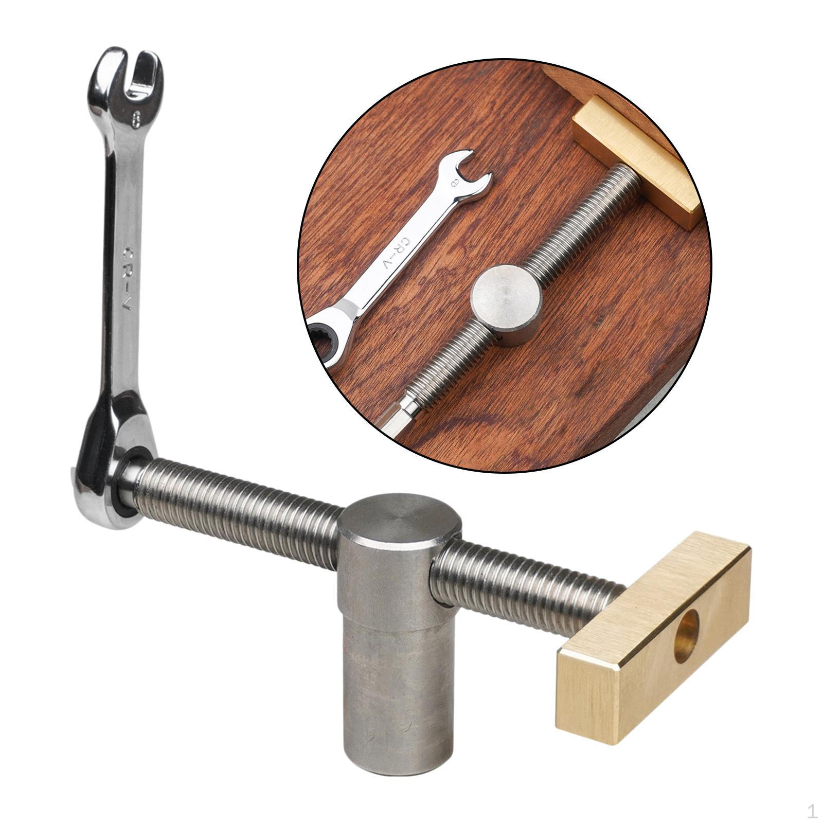 

Woodworking Desktop Fixture for Table Hole Tenon Clamp Bar Fixed Locking Accessories Brass