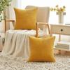 Corduroy Throw Pillowcase Soft Striped Removable Throw Pillow Cover for Easy Care Living Space