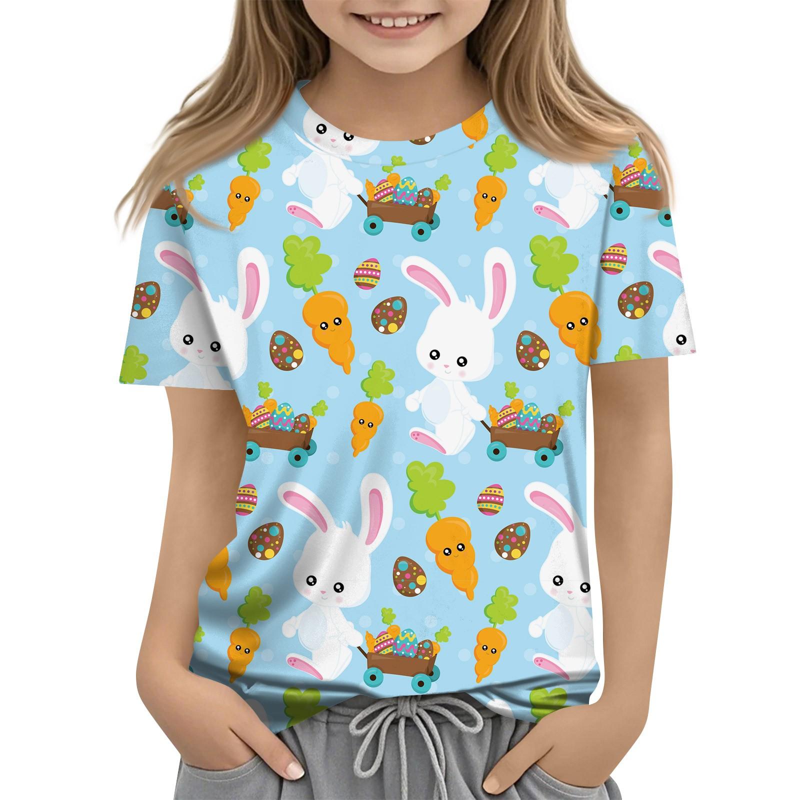 

Детская модная повседневная футболка с коротким рукавом и круглым вырезом с растительным принтом 110 фиолетовый