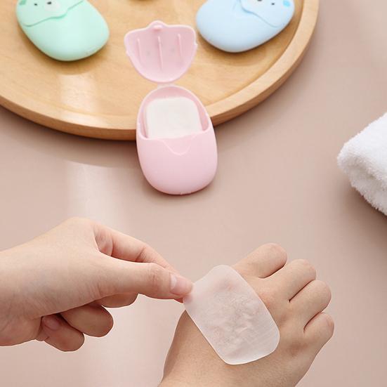 50Pcs Soap Slices Mini Portable Convenient Scented Slice Sheets Washing Hand Soap Flakes for Travel