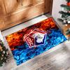 LOSC Lille FC Soccer Football Pattern Soft Area Rug Non Slip Indoor Floor Carpet Sports Decor Mat for Bedroom