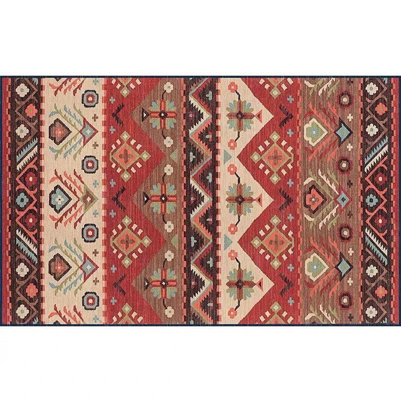 Retro Bohemian Style Carpet Home Large Area Anti Slip Sofa Coffee Table Decoration Carpet