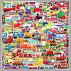 100 Small Train Graffiti Stickers: Cartoon Decor for Water Bottles, Skateboards, and Cars