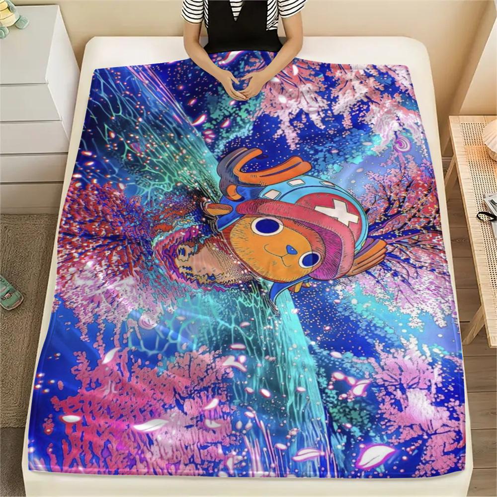 

Tony Tony Chopper Art Deco Printed Blanket, Cozy Flannel Blanket Fit for Bedroom, Picnic, Sofa, Bed and Outdoor Tour.-TING 75x90cm