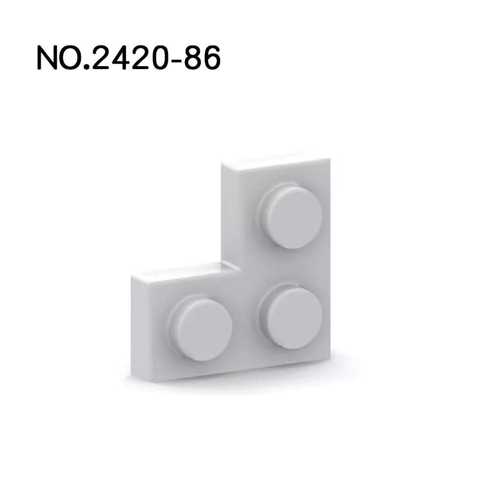Non-Toxic 20Pcs Moc Parts 2420 Plate 2 X 2 Corner Compatible Bricks Diy Assmble Building Blocks Particle Kid Puzzle Brain Toy Gift