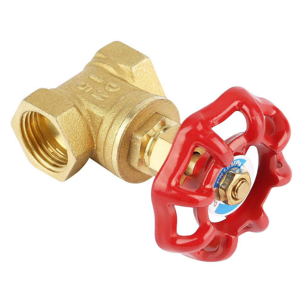 Gate Valve, Brass DN15 BSPP G1Celsius2  Sluice Valve 232PSI for Water Oil Gas, Suitable for Water, Oil, Gas, Steam, With Straight Internal Fluid