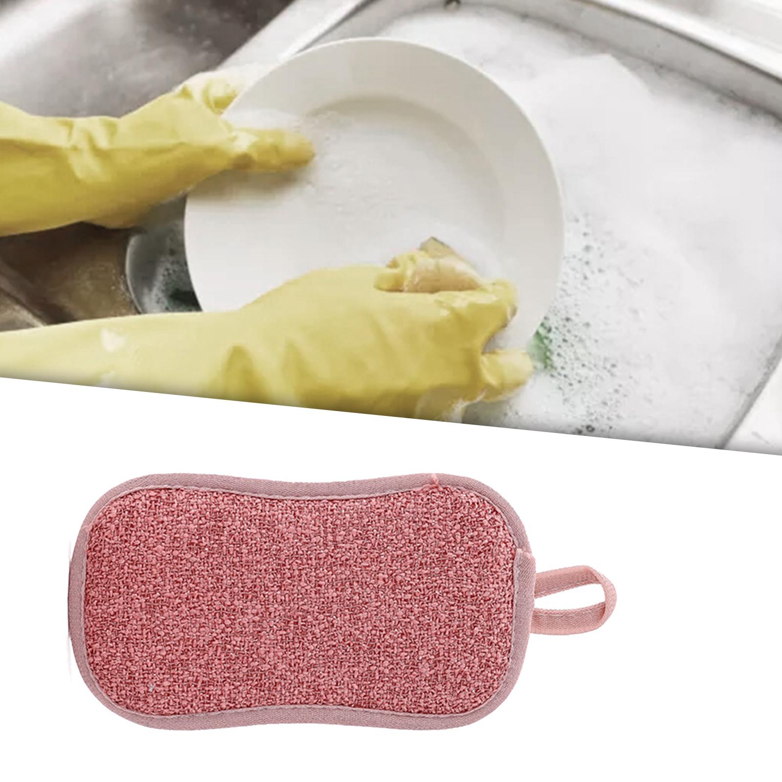 

6 Pieces Scrubber Sponges No Odor Multipurpose Sponges Kitchen Kitchen Dish Scrub Sponge Pads for Household Pots Pans Dishes красный